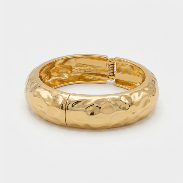 Leaforra - Chunky Irregular Cuff Bangle Bracelet