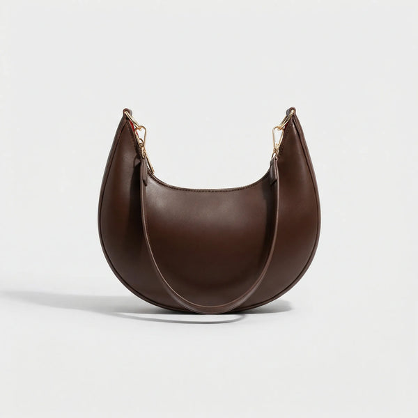 Lunvara - Crescent-Shaped Single Shoulder Bag Coffee