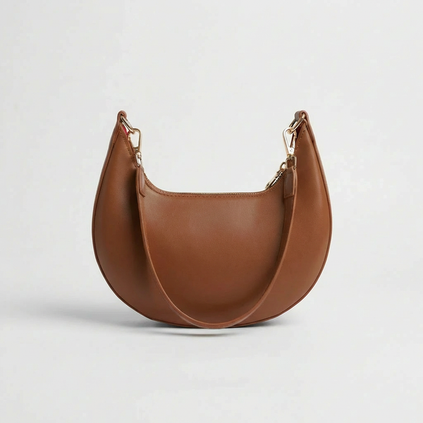 Lunvara - Crescent-Shaped Single Shoulder Bag Brown
