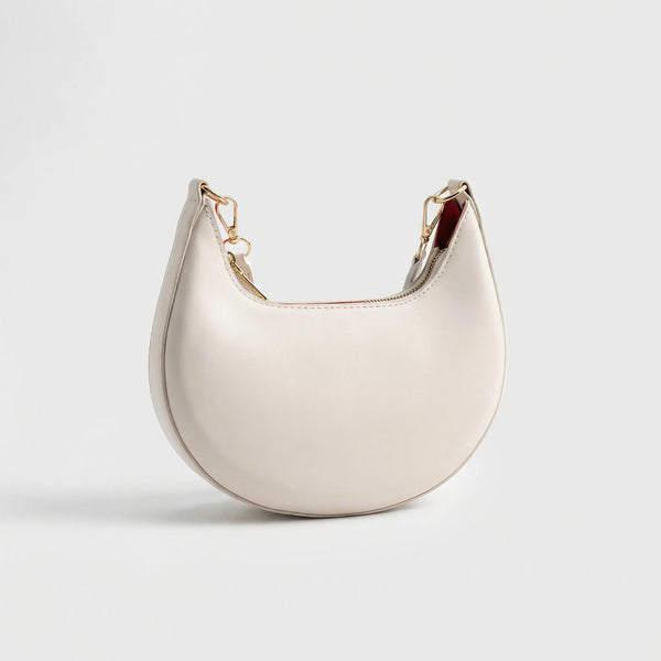 Lunvara - Crescent-Shaped Single Shoulder Bag White