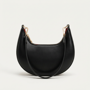 Lunvara - Crescent-Shaped Single Shoulder Bag Black