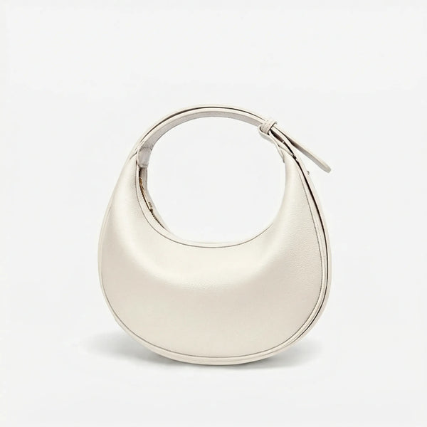 Lunvera - Half-Moon Minimalist Shoulder Bag Beige