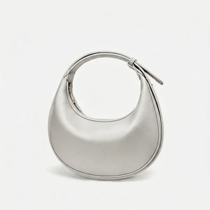 Lunvera - Half-Moon Minimalist Shoulder Bag Light Gray