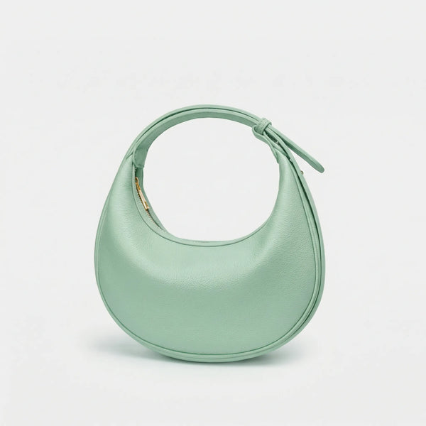 Lunvera - Half-Moon Minimalist Shoulder Bag Mint Green