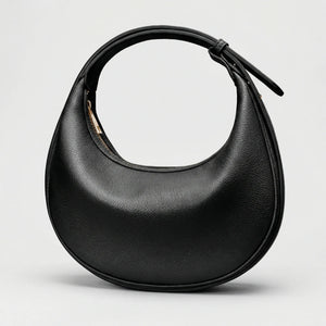 Lunvera - Half-Moon Minimalist Shoulder Bag Black