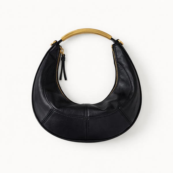 Luxenne - Structured Mini Shoulder Handbag Gold Handle