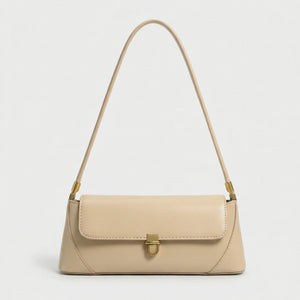 Luxette - Solid Color Underarm Shoulder Bag Beige