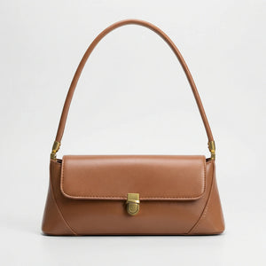 Luxette - Solid Color Underarm Shoulder Bag Brown