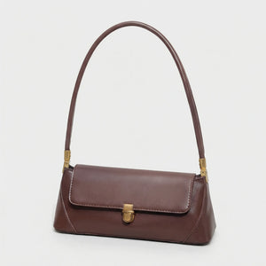 Luxette - Solid Color Underarm Shoulder Bag Coffee