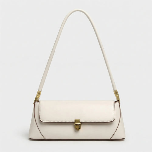 Luxette - Solid Color Underarm Shoulder Bag White