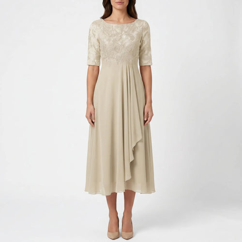 Midirel - Flowy A-Line Midi Dress For Women