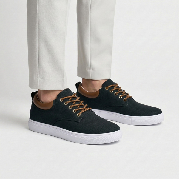 Pavoro - Flat Sole Lace-Up Sneaker For Men