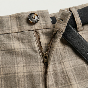 Plaidex - Slim Fit Plaid Chino Pants
