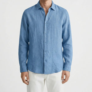 Rovlax - Relaxed Oversize Button-Down Shirt Light Blue