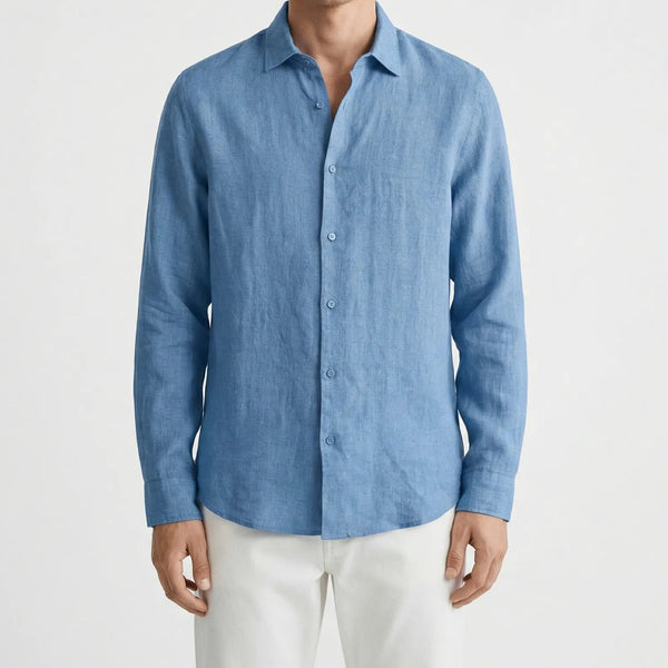 Rovlax - Relaxed Oversize Button-Down Shirt Light Blue