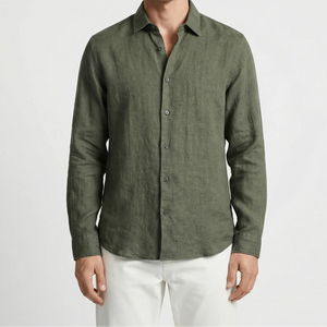 Rovlax - Relaxed Oversize Button-Down Shirt Army Green