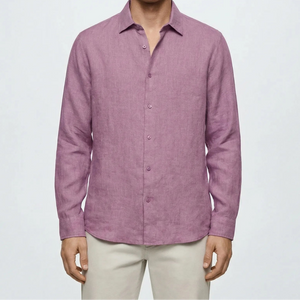 Rovlax - Relaxed Oversize Button-Down Shirt Pink