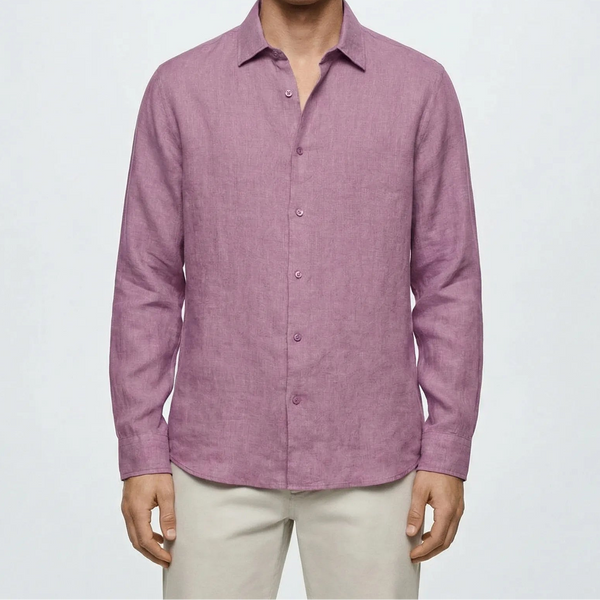 Rovlax - Relaxed Oversize Button-Down Shirt Pink