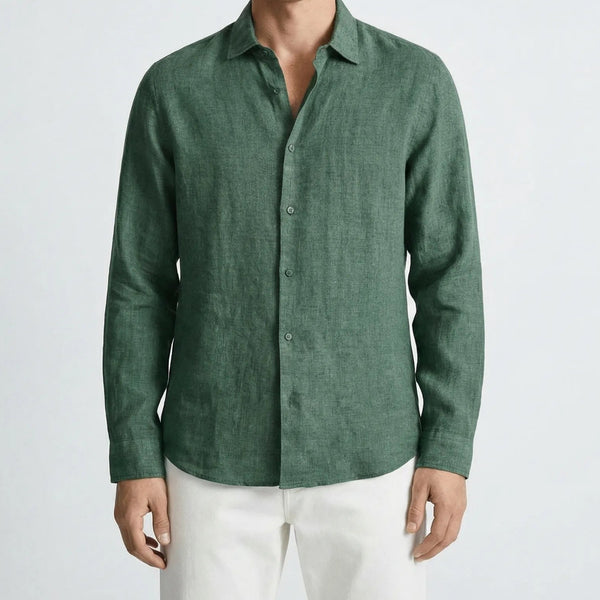 Rovlax - Relaxed Oversize Button-Down Shirt Green