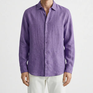 Rovlax - Relaxed Oversize Button-Down Shirt Lilac