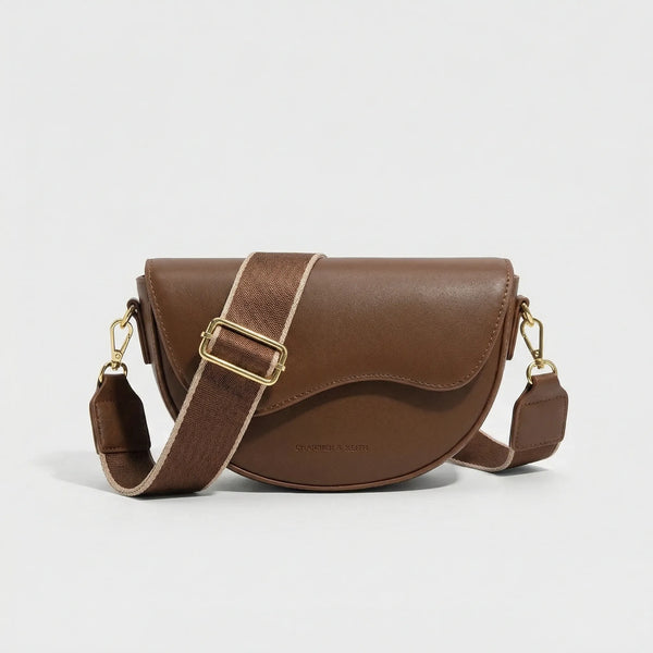 Saddlova - Vintage Flap Saddle Crossbody Bag Brown