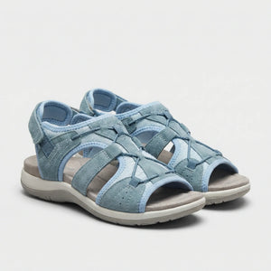 Sandrella - Open-Toe Women's Strappy Sandal Blue