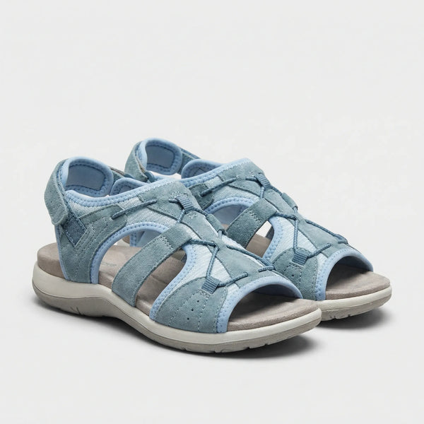Sandrella - Open-Toe Women's Strappy Sandal Blue