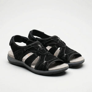 Sandrella - Open-Toe Women's Strappy Sandal Black