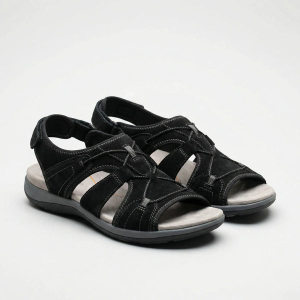 Sandrella - Open-Toe Women's Strappy Sandal Black