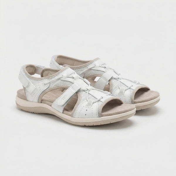Sandrella - Open-Toe Women's Strappy Sandal White