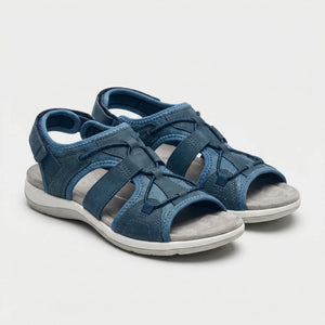 Sandrella - Open-Toe Women's Strappy Sandal Navy Blue