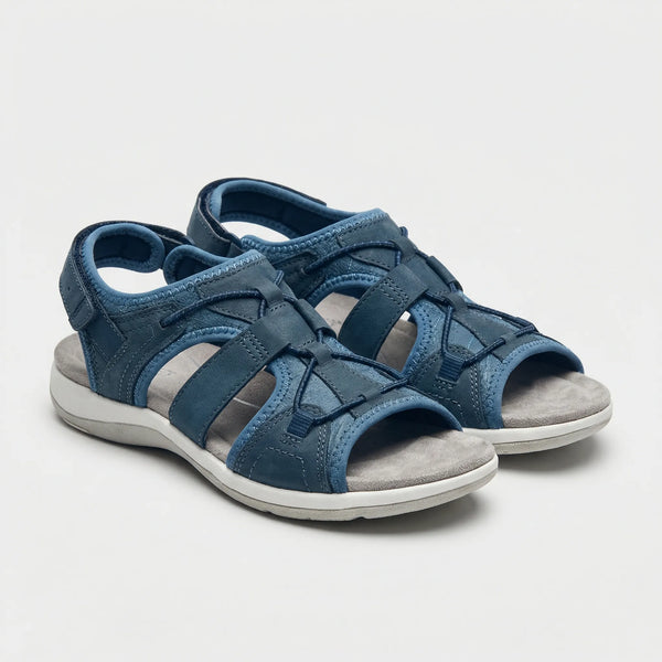 Sandrella - Open-Toe Women's Strappy Sandal Navy Blue
