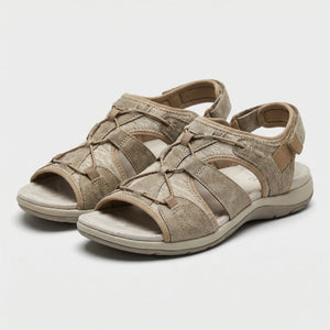 Sandrella - Open-Toe Women's Strappy Sandal Khaki