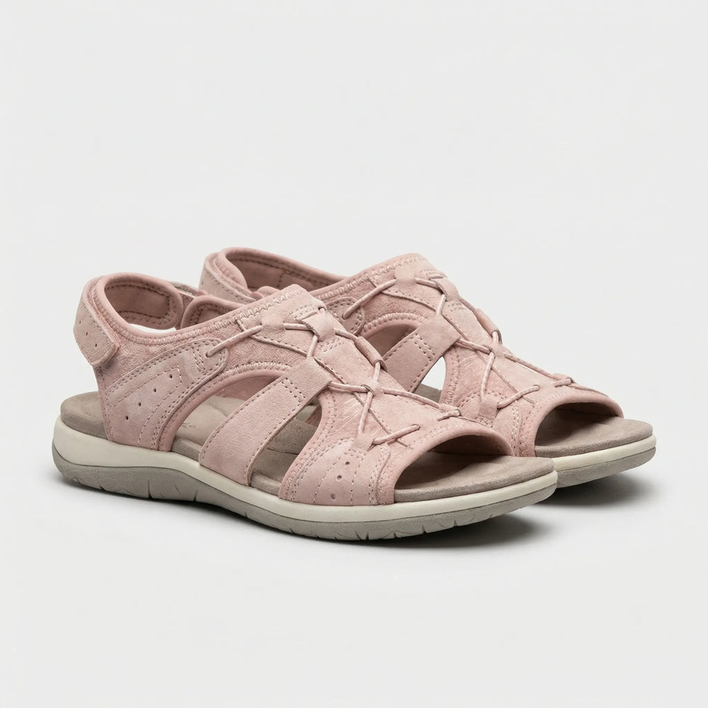 Sandrella - Open-Toe Women's Strappy Sandal Pink
