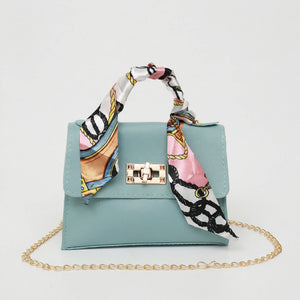 Scarvella - Structured Top-Handle Crossbody Bag Blue