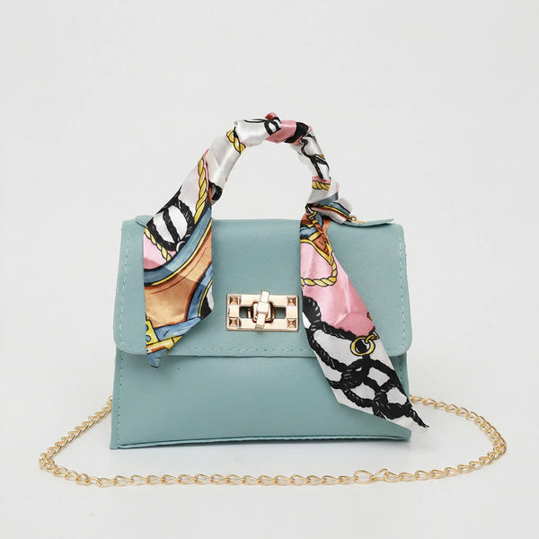 Scarvella - Structured Top-Handle Crossbody Bag Blue