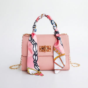 Scarvella - Structured Top-Handle Crossbody Bag Pink
