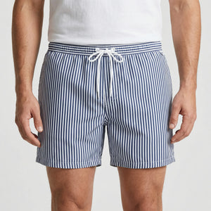 Shoravio - Striped Men's Swim Shorts Gray