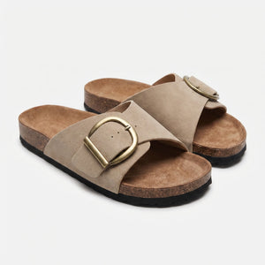Slandra - Slip-On Sandal With Oversized Buckle