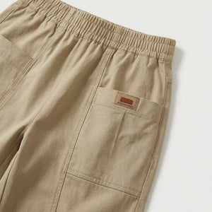 Slimova - Elastic Waist Straight-Leg Pants