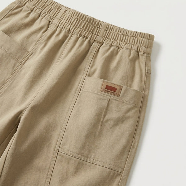Slimova - Elastic Waist Straight-Leg Pants