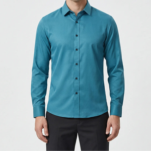Slimvero - Slim Fit Long Sleeve Dress Shirt Light Green