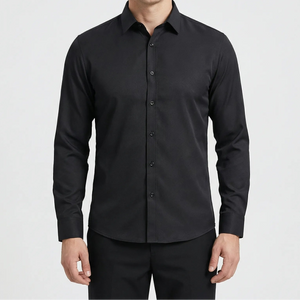 Slimvero - Slim Fit Long Sleeve Dress Shirt Black