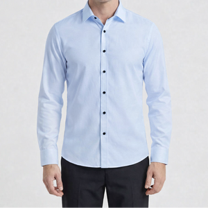 Slimvero - Slim Fit Long Sleeve Dress Shirt Light Blue