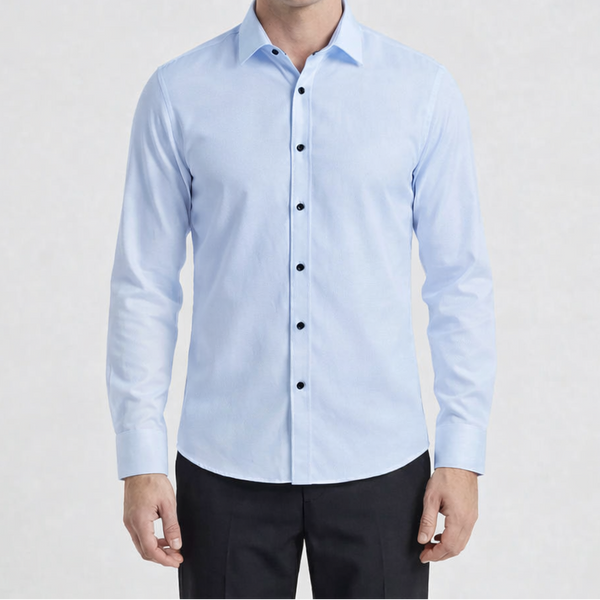 Slimvero - Slim Fit Long Sleeve Dress Shirt Light Blue