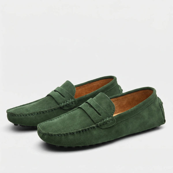 Sliparo - Slip-On Penny Loafer For Men Green