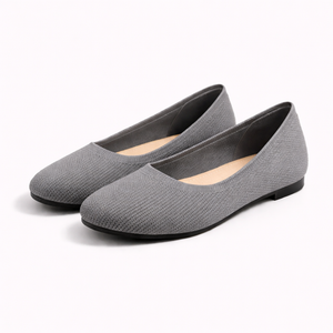 Slipova - Slip-On Flat With Cushioned Insole Gray