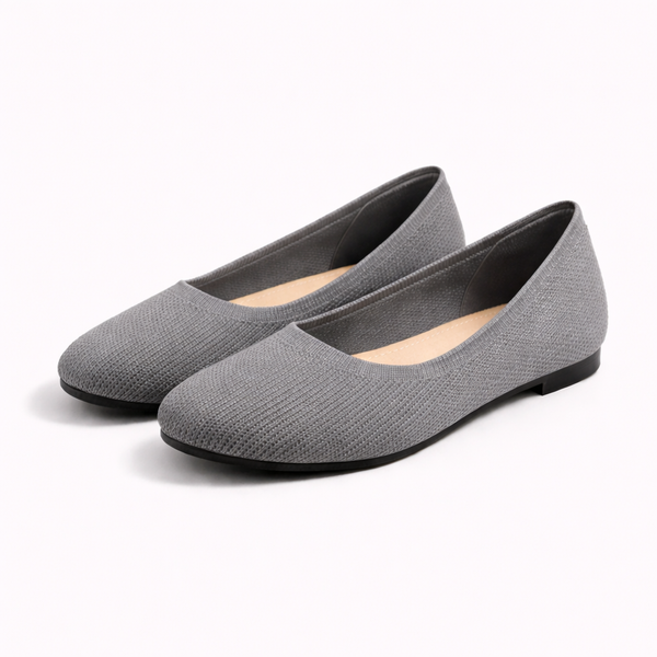 Slipova - Slip-On Flat With Cushioned Insole Gray