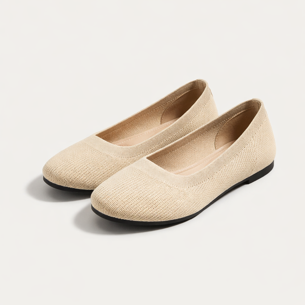 Slipova - Slip-On Flat With Cushioned Insole Beige