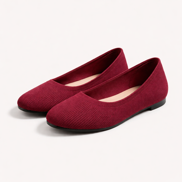 Slipova - Slip-On Flat With Cushioned Insole Red